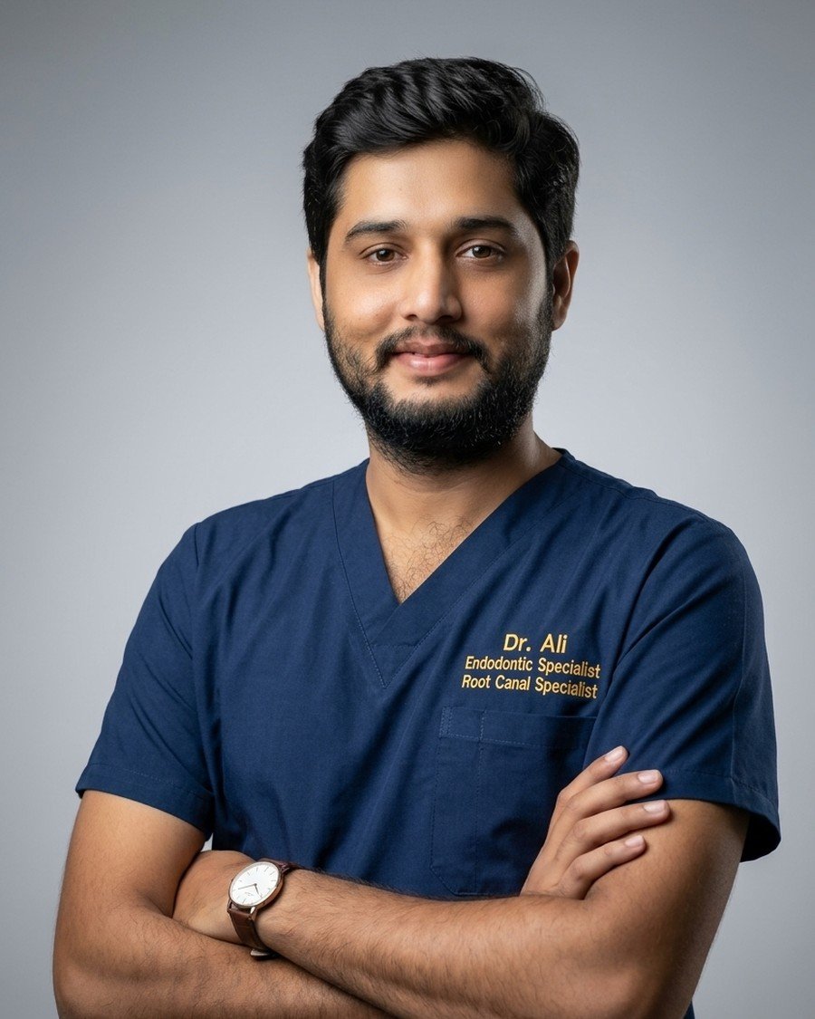 Portrait of Dr. Ali, Orthodontics & Root Canal Specialist